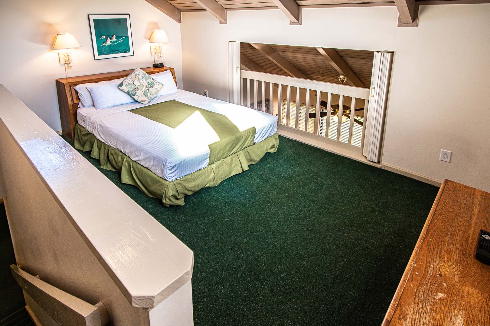 A spacious two bedroom loft at VRI's Sandcastle Cove in New Bern, North Carolina.